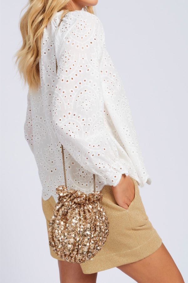 bon ton paillettes mini bag maison cherie