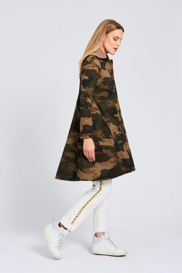 cappotto camouflage maison cherie