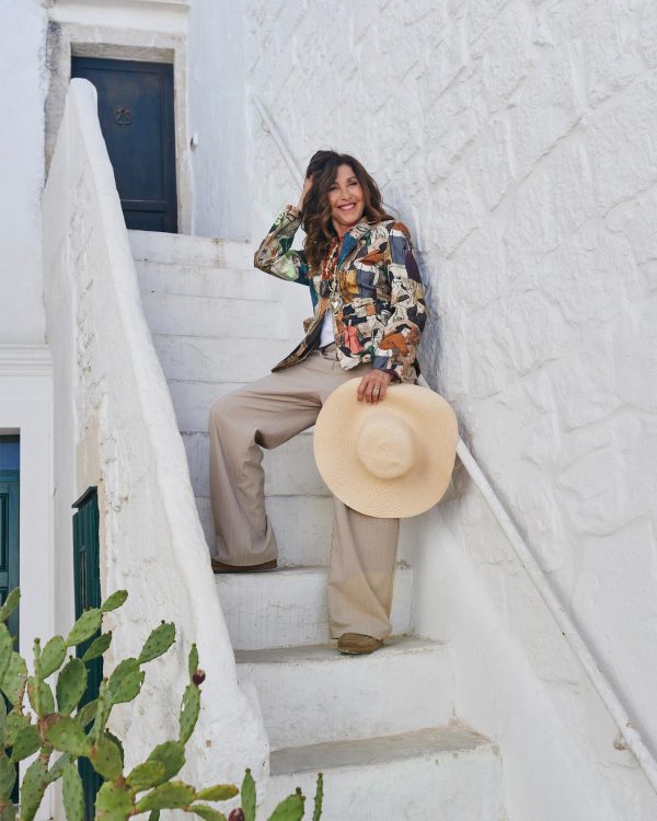pantalone bitonto gessato maison cherie
