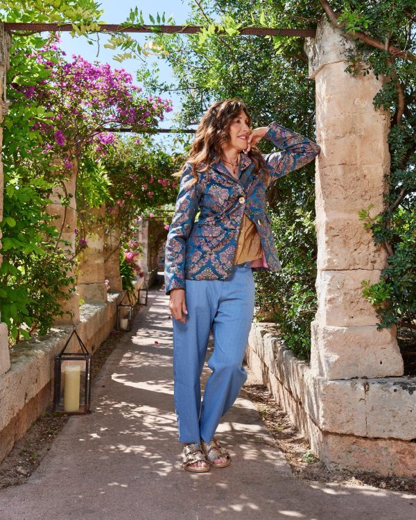pantalone frenz gessato maison cherie