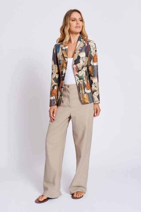 pantalone bitonto gessato maison cherie