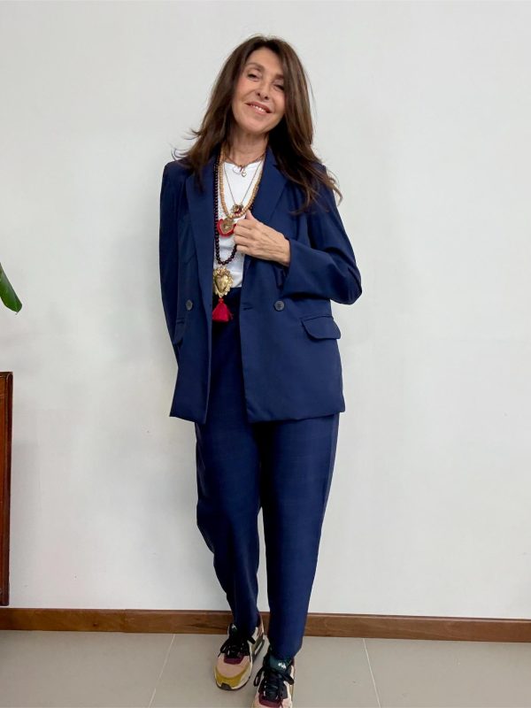 giacca blazer oxford maison cherie