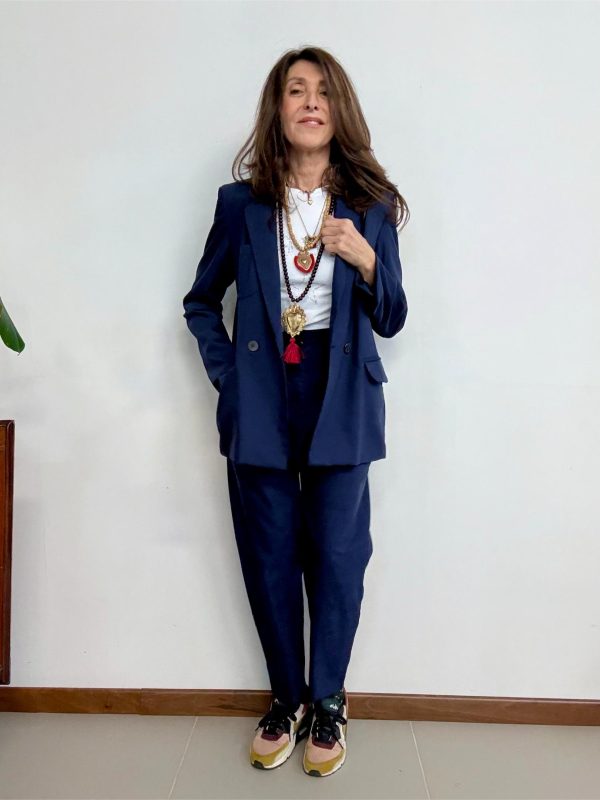giacca blazer oxford maison cherie