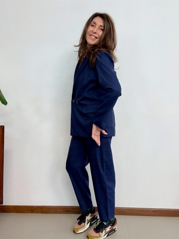 giacca blazer oxford maison cherie