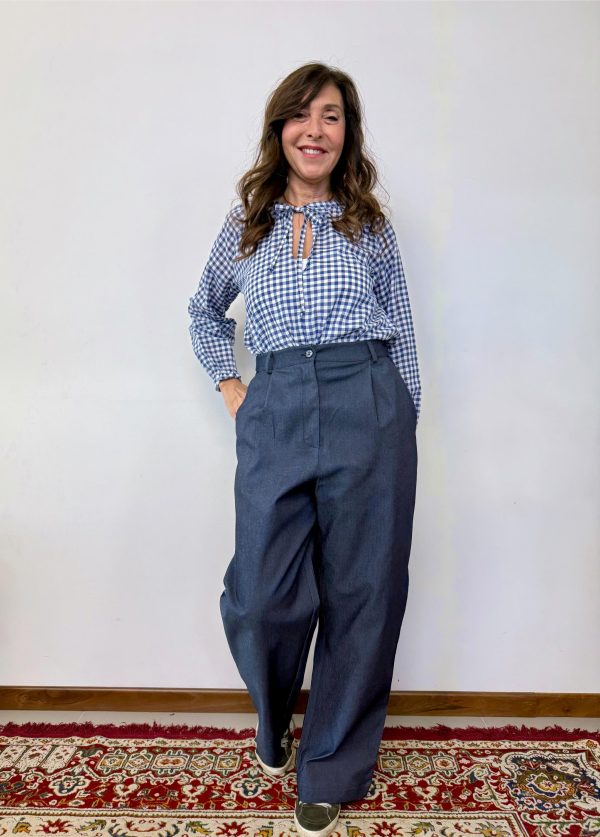 pantalone rossella denim maison cherie