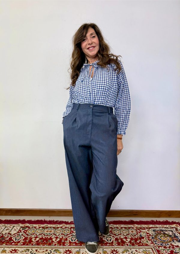 pantalone rossella denim maison cherie