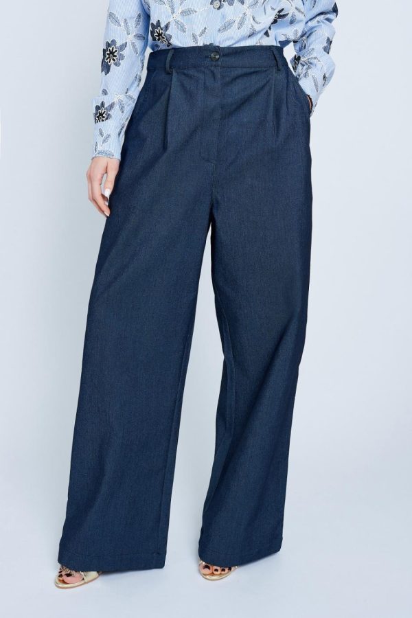 pantalone rossella denim maison cherie