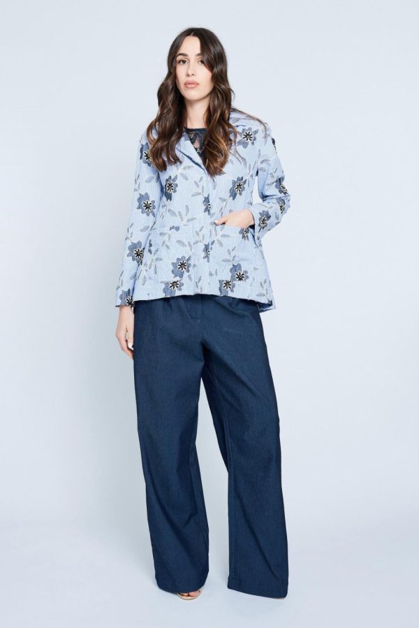 pantalone rossella denim maison cherie