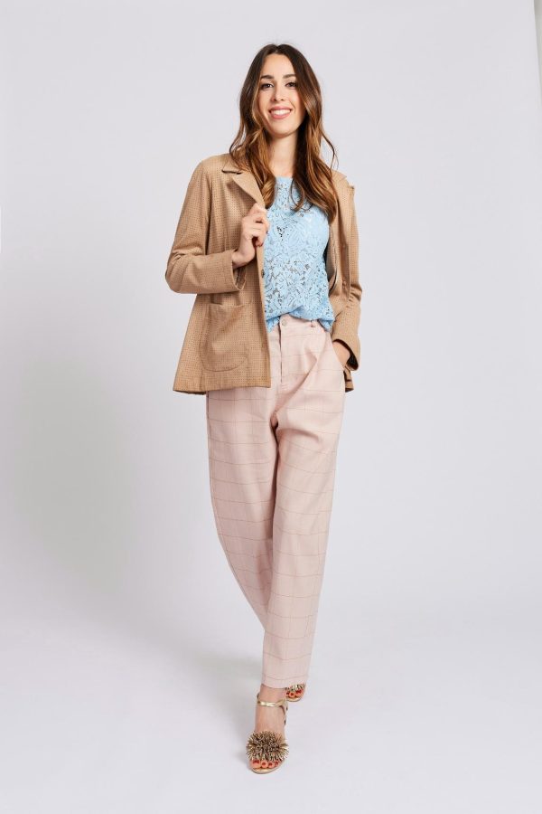 Frenzino checked trousers maison cherie