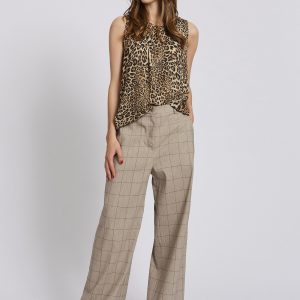 mirto checked trousers maison cherie