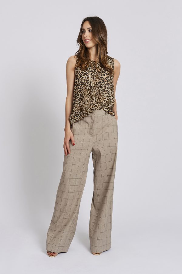 mirto checked trousers maison cherie