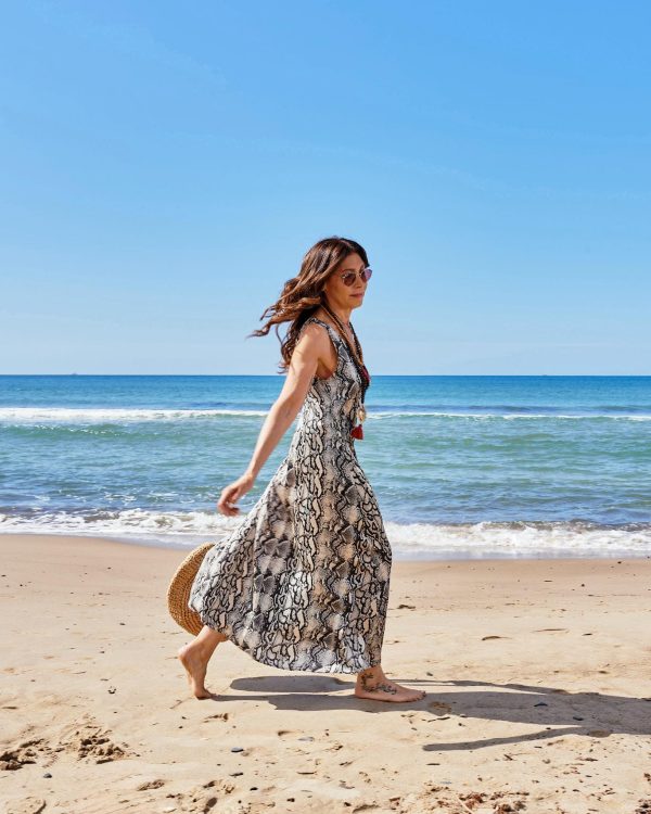 Python pattern Acapulco dress maison cherie