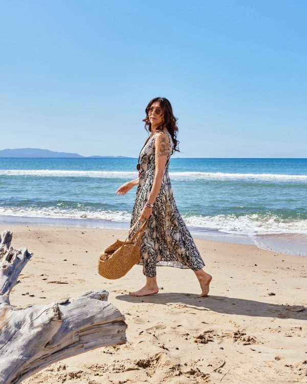 Python pattern Acapulco dress maison cherie