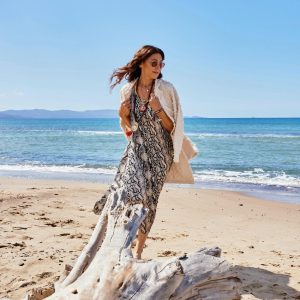 Python pattern Acapulco dress maison cherie