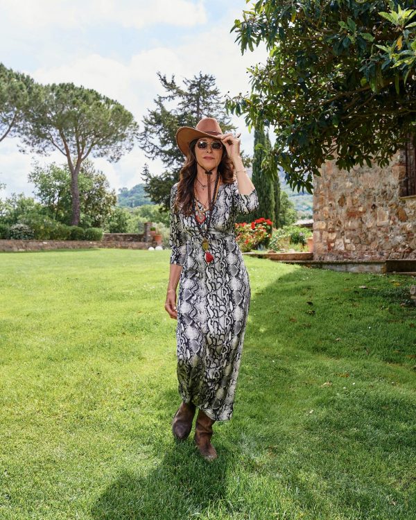 Python pattern Can Cun dress maison cherie