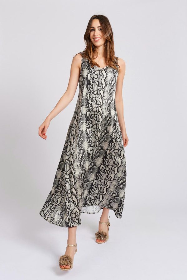 Python pattern Acapulco dress maison cherie
