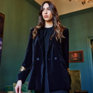 giacca blazer velluto maison cherie