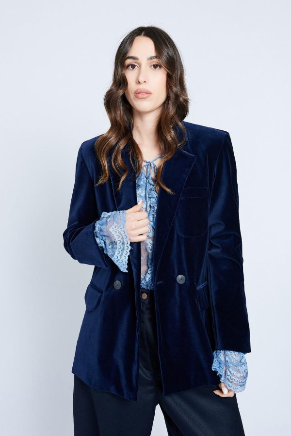 giacca blazer velluto maison cherie