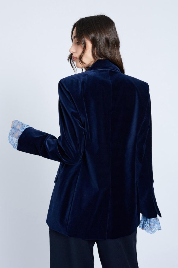 giacca blazer velluto maison cherie