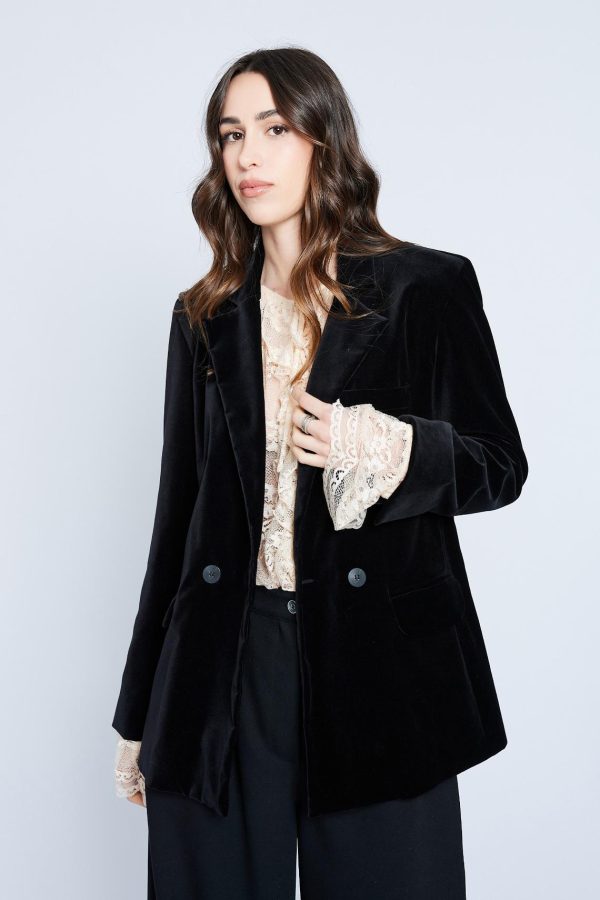 giacca blazer velluto maison cherie